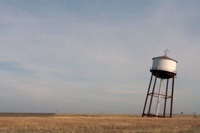 Near Groom a landmark, was a water tower, Texas.